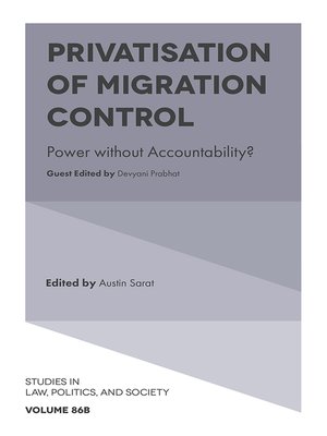 cover image of Privatization of Migration Control, Volume 86, Part B